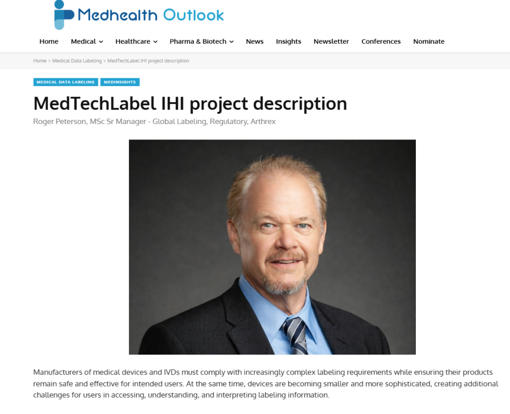 Screenshot of the published piece in Medhealt Outlook